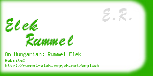 elek rummel business card